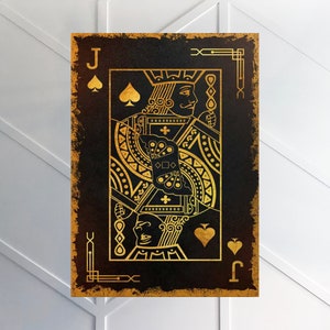 JACK Playing Card POKER Cards Canvas Painting // Motivar el arte mural moderno // MOTIVACIÓN