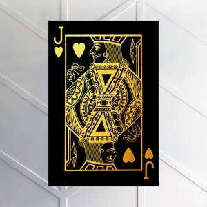 JACK Playing Card POKER Cards Canvas Painting // Motivar el arte mural moderno // MOTIVACIÓN