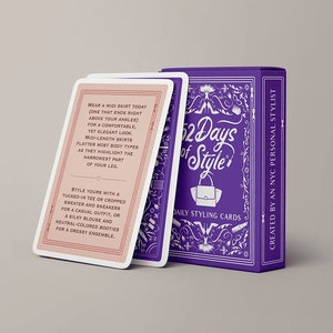 52 días de estilo baraja de cartas de estilo diario
