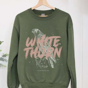 Whitethorn Crewneck Sweatshirt | Throne of Glass Merch | Throne of Glass Sweatshirt | Rowan Whitethorn | Bookish Merch | Rowan and Aelin
