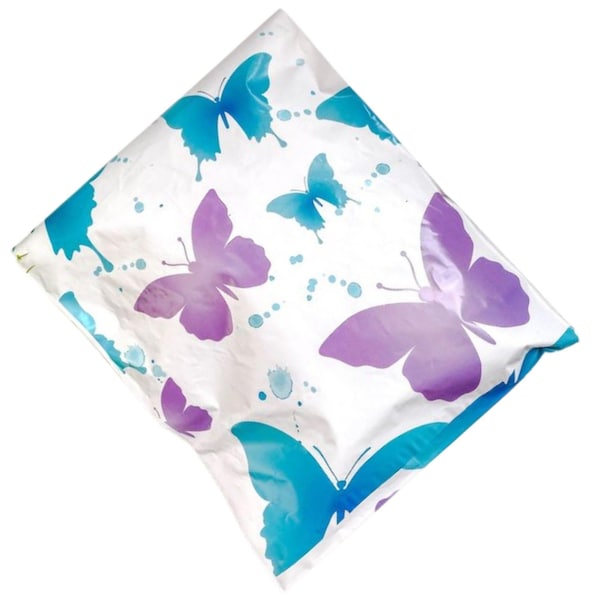 10x13" - Butterfly  20 qty  | Poly Mailer | Wrapping | Shipping Bag | Purple Blue