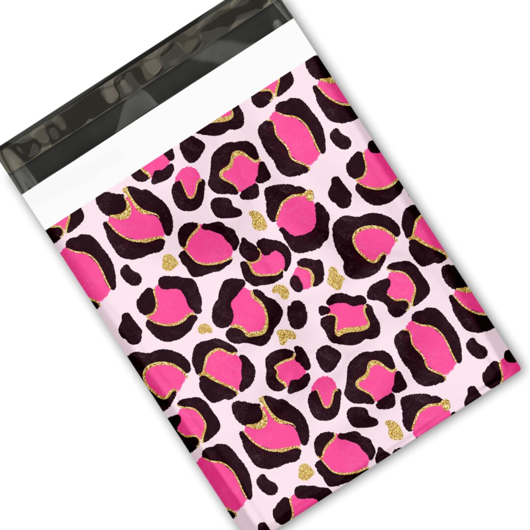 10x13 Pink Cheetah 20 Qty Poly Mailer Wrapping Shipping Bag Animal