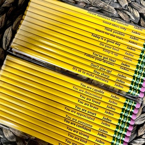 INSPIRATIONAL Pencils, Kids Gift, Motivational Pencils, Ready to Ship,  Quotes on Pencils, Positive Affirmations, Positive Quotes, Homeschool 