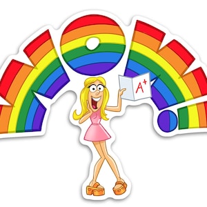 WOW! - School House Rock - Vinyl sticker, laptop sticker,  water bottle sticker, waterproof stickers, weatherproof sticker