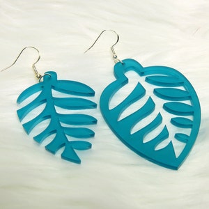 Monsterra Leaves, Fern Fronds, Plants, Botany, Botanist earrings, Gardening