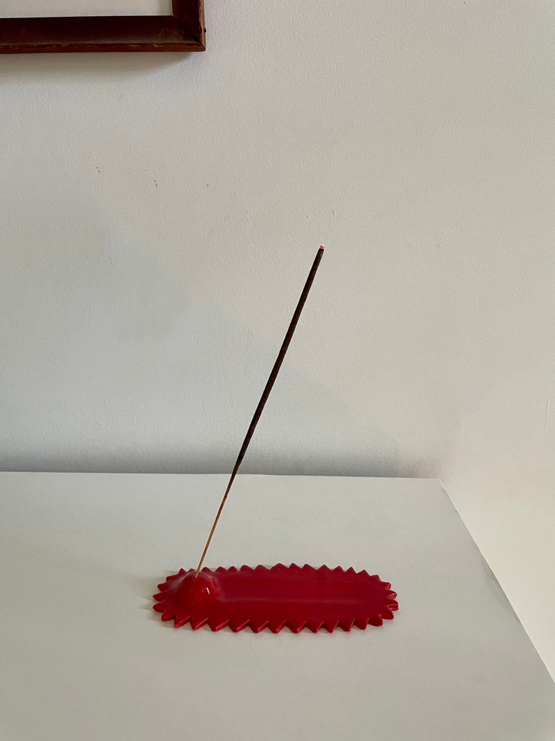 Red Spiky Incense Holder image 2