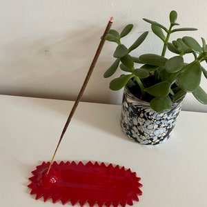 Red Spiky Incense Holder image 1