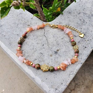Custom Handmade Crystal Anklet Body Jewelry Black Owned Quartz