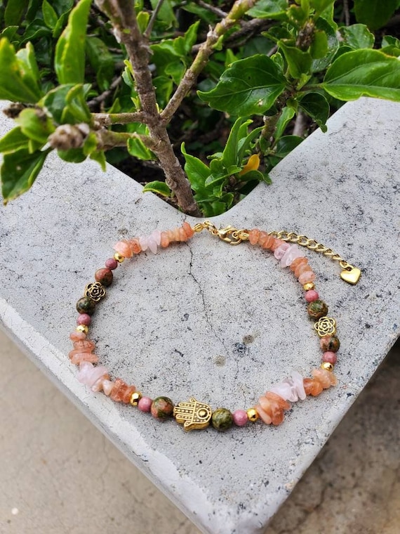 Custom Handmade Crystal Anklet Body Jewelry Black Owned Quartz
