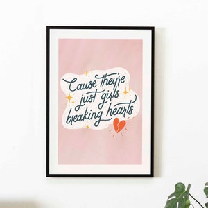 Just Girls The 1975 Print, Lyric Print, Matty Healy, The 1975 Merch Poster Gift Printable Art