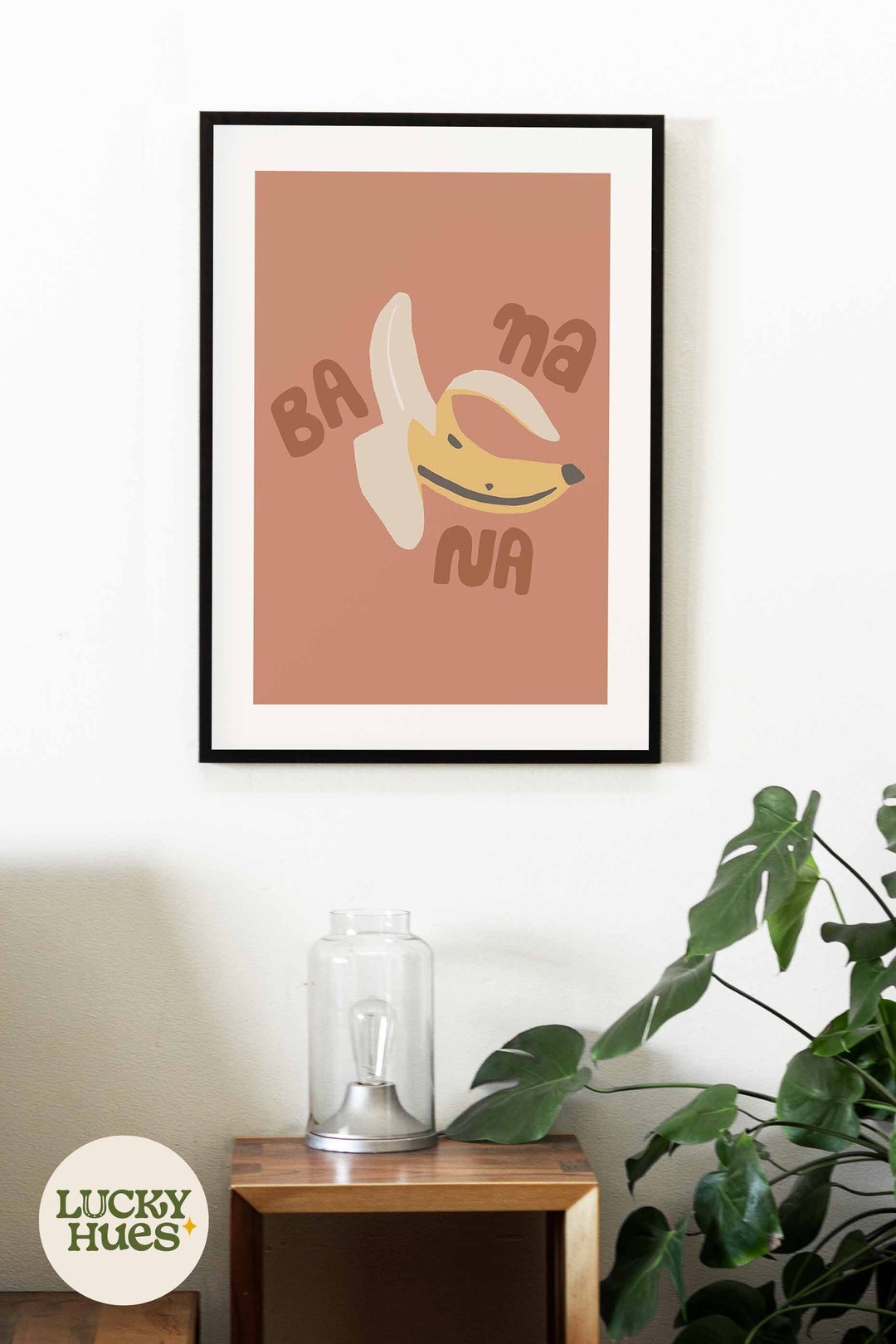 Banana Wall Art Print, Digital Download Print, Fruit Art, Printable Art