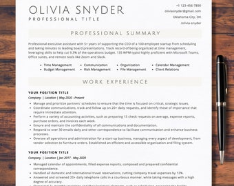 2025 Professional Resume Template For Google Docs, Word, and Pages • Creative Two Page ATS Friendly Resume Template • Sleek & Simple Resume