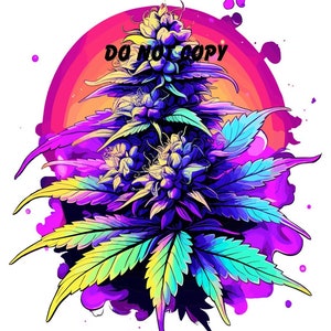 Marijuana tree bud sublimation png digital download