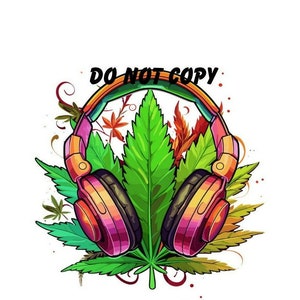 Marijuana tunes sublimation png digital download
