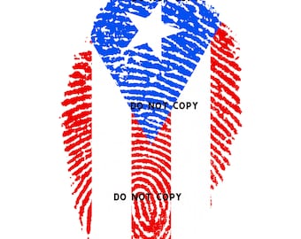 Puerto Rico-tryck sublimering png digital nedladdning