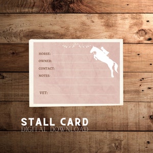Horse Stall Card | Pink