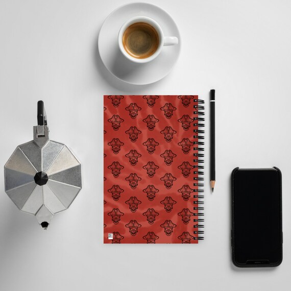 Skull Pattern Spiral Notebook Ruled Line Back to School Supplies College  Journal 