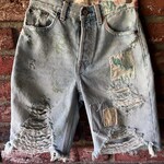 Patchwork Denim Shorts