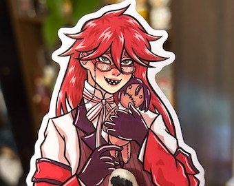 Red Grim Reaper Sticker