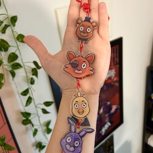 Animatronic Animals Double Sided Glitter Keychain