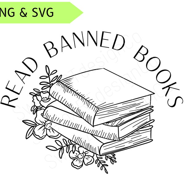 Read Banned Books PNG and SVG