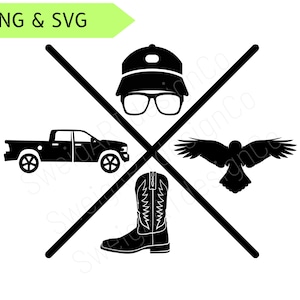 Country & Crow - Country Music SVG and PNG Files
