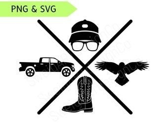 Country & Crow - Country Music SVG and PNG Files