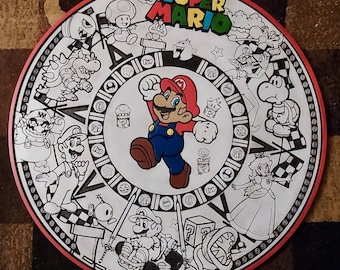 Super Mario Calendar v1 Like Aztec Calendar 2022. Vector dxf, svg, png, jpg for CNC, vector file, cnc file, cnc pattern, laser cut
