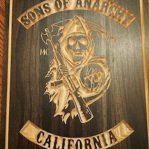 Sons Of Anarchy for CNC or Laser, Vector dxf, svg, png, jpg.