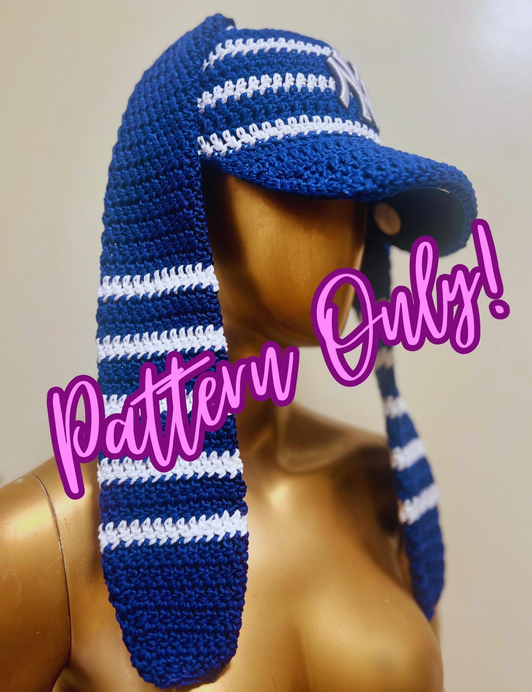 Crochet Snapback With Bunny Ears (stripes & Ears Optional) | Written ...
