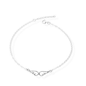 Fußkettchen Silber 925 Damen Engelsflügel Fußkette viTalisman