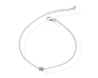 925 Silber Armkette Stern Charm Damen-Armband Armkettchen ak02