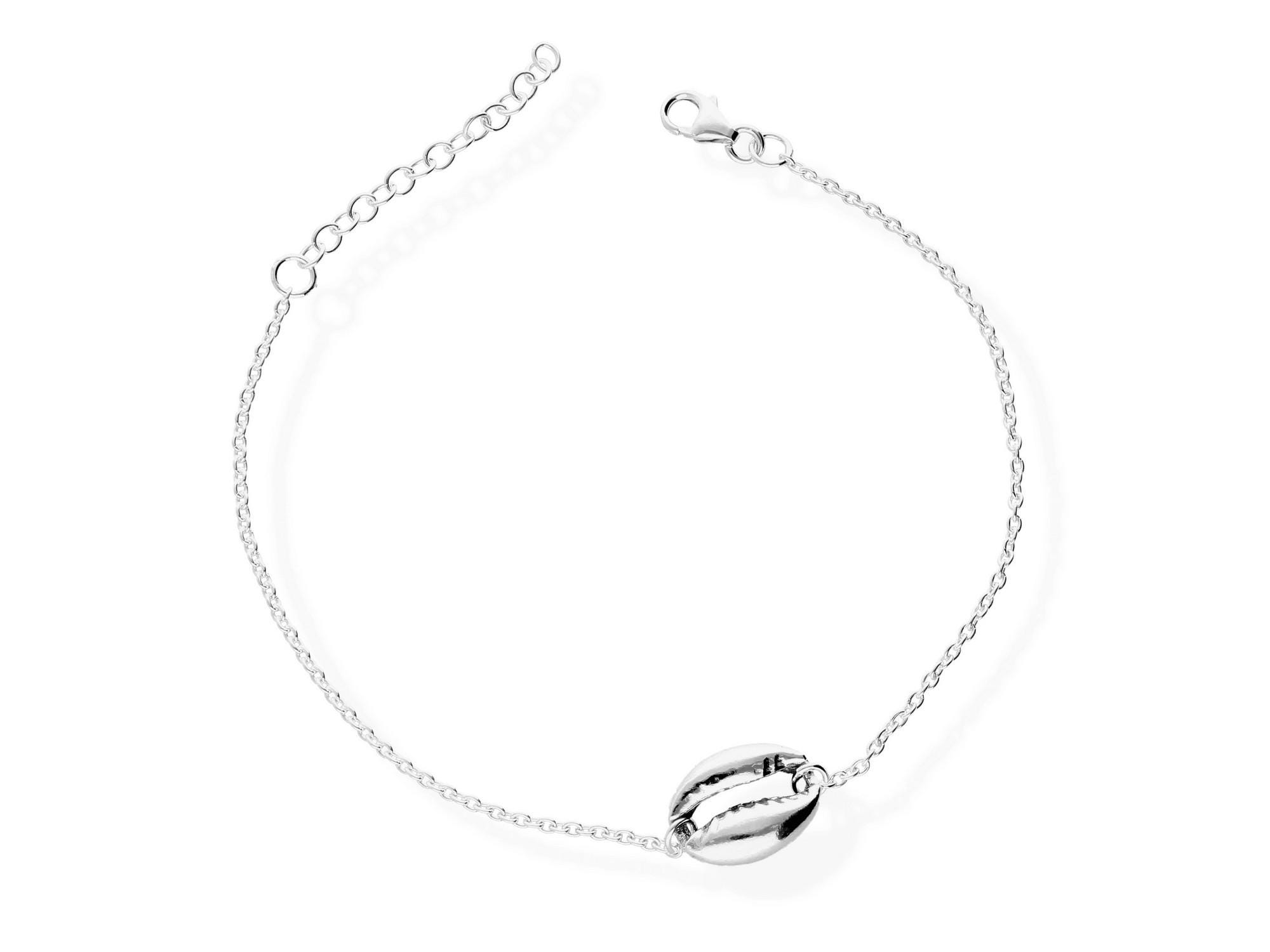 925 Silver Bracelet Shell Cowrie Shell Charm Ladies Bracelet ak21