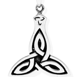 Amulet pendant Celtic Triquetta knot made of 925 Sterling silver blackened 36065
