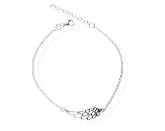 925 Silber Armkette Engelsflügel Charm Damen-Armband Armkettchen ak26