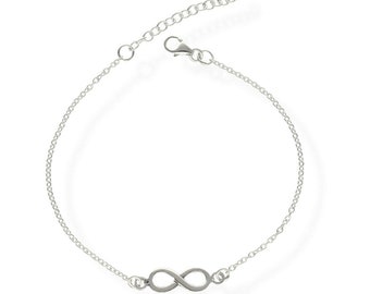 925 Silber Armkette Infinity Charm Damen-Armband Armkettchen ak05