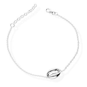 925 Silber Armkette Muschel Kauri Shell Charm Damen-Armband Armkettchen ak21