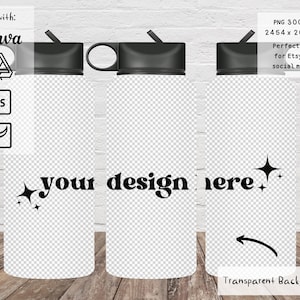 32oz Hidro Water Bottle PNG Mockup Transparent Background