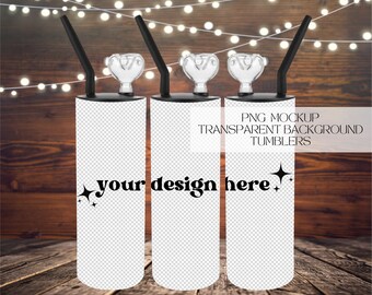 20oz Hookah Tumbler PNG Mockup Transparent Background