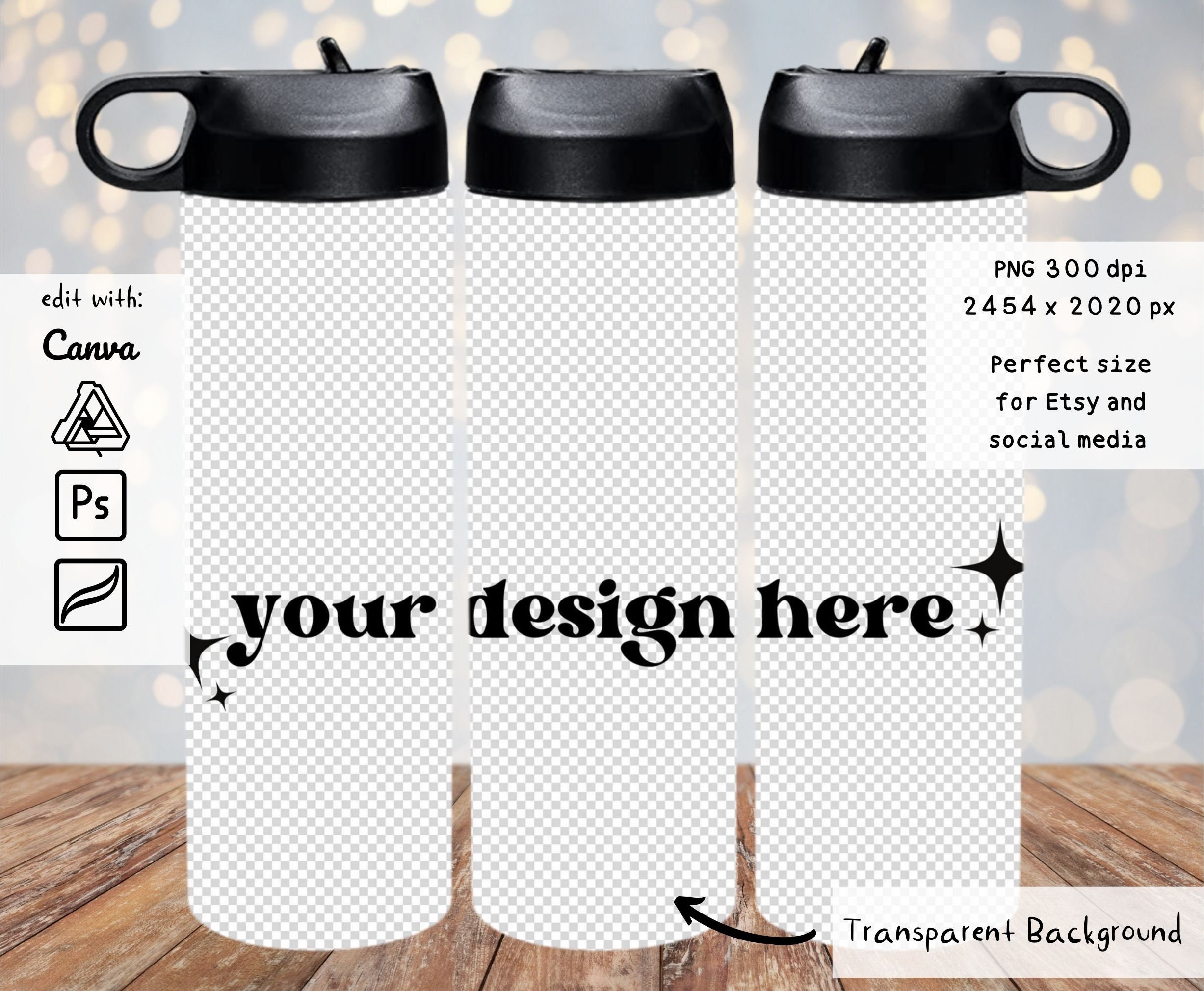 Kids Flip Top Water Bottle, Girls Sippy Cup Sublimation Design Template,  Llamas Digital Download, Waterslide PNG, Instant Digital Download 