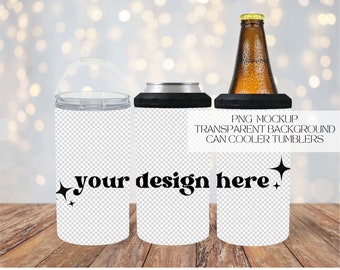 16oz 4 in 1 Cooler Tumbler PNG Mockup Transparent Background