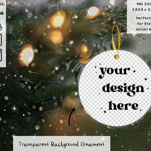 Round Ornaments  png mockup, full wrap sublimation view, ornaments with transparent background product, product mockup
