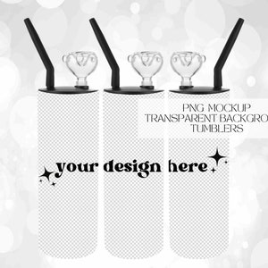 20oz Hookah Tumbler PNG Mockup Transparent Background