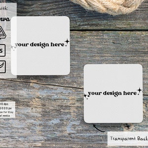 Coasters png mockup, full wrap sublimation view, coaster with transparent background product