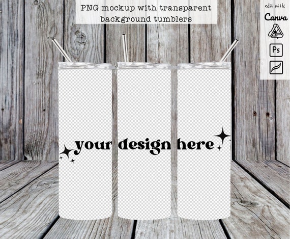 20oz Skinny Tumbler PNG Mockup Transparent Background