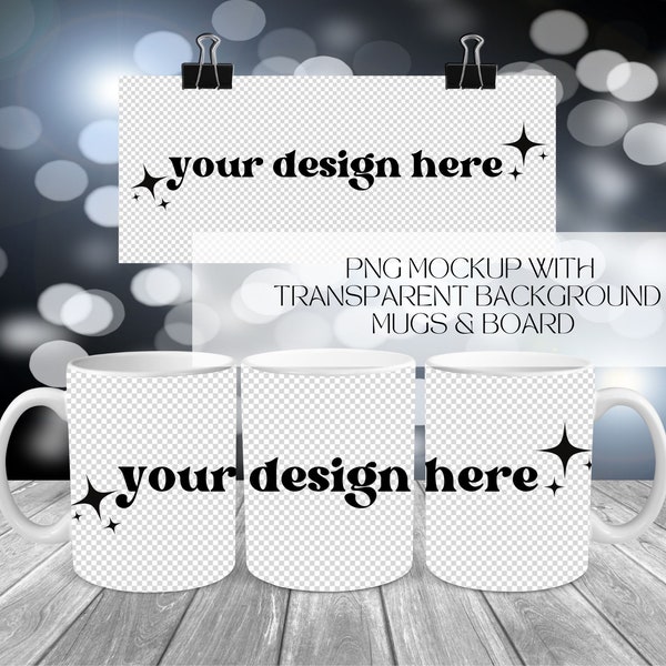 11oz Mug PNG Mockup Transparent Background