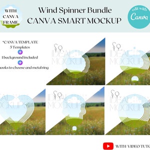 Maqueta de molino de viento: Plantilla inteligente de Canva (descarga digital)