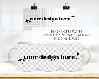 11oz Mug PNG Mockup Transparent Background