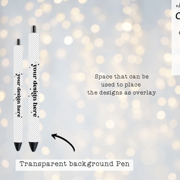 Small and Large Pen PNG mockup, transparent background product pen mockup, png mockup, product mockup, pen mockup