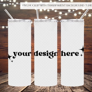 30oz Skinny Tumbler PNG Mockup Tumblers Transparent Background